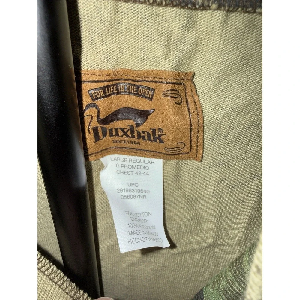 Duxbak Realtree Camo Mock Neck Hunting Shirt Mens Large Regular USA Hunting